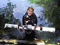 Marike with sample tube