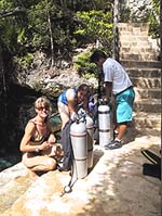 Setting gear at site